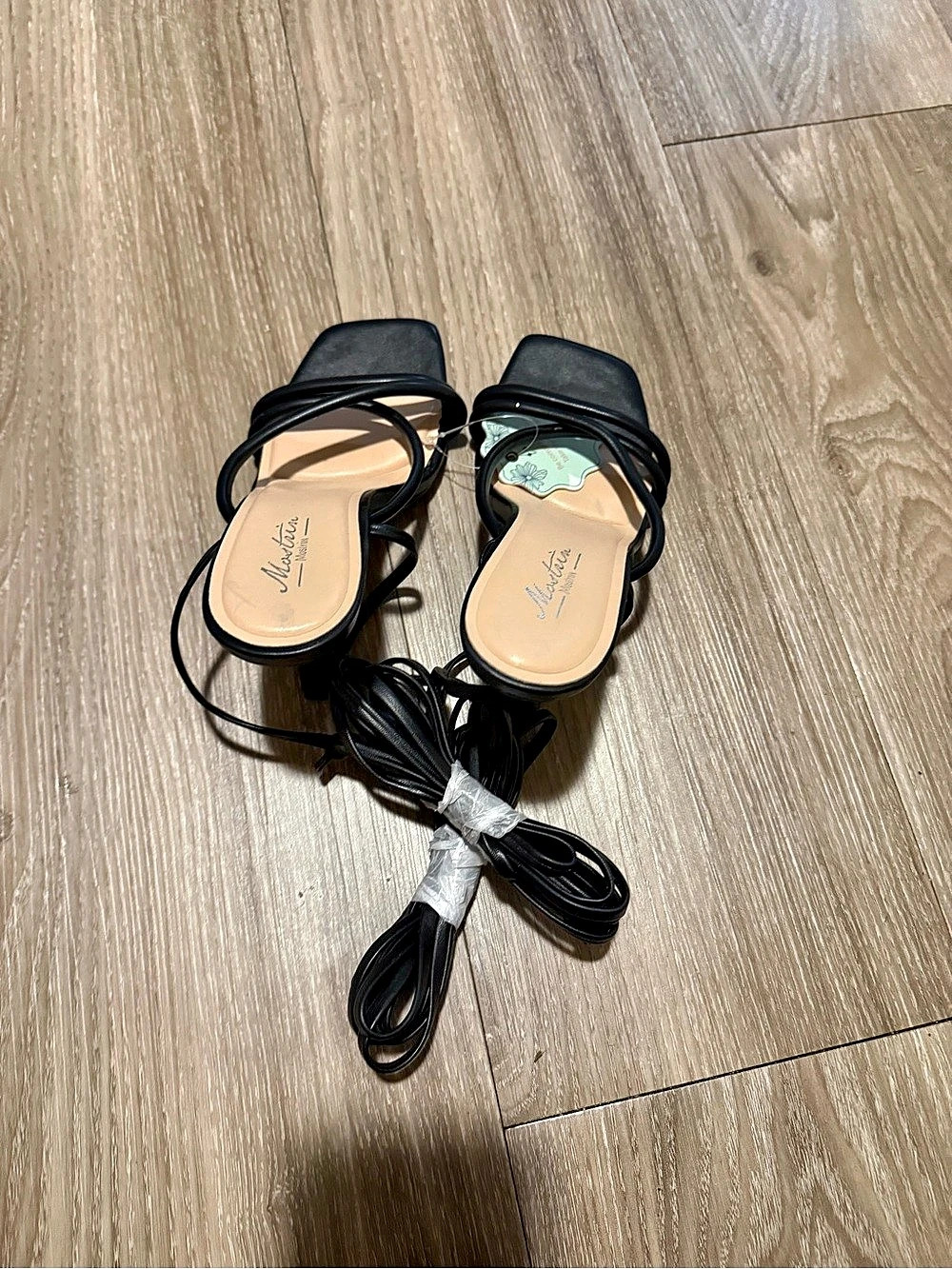 Vince Camuto Strappy Lace-Up Sandals in Black